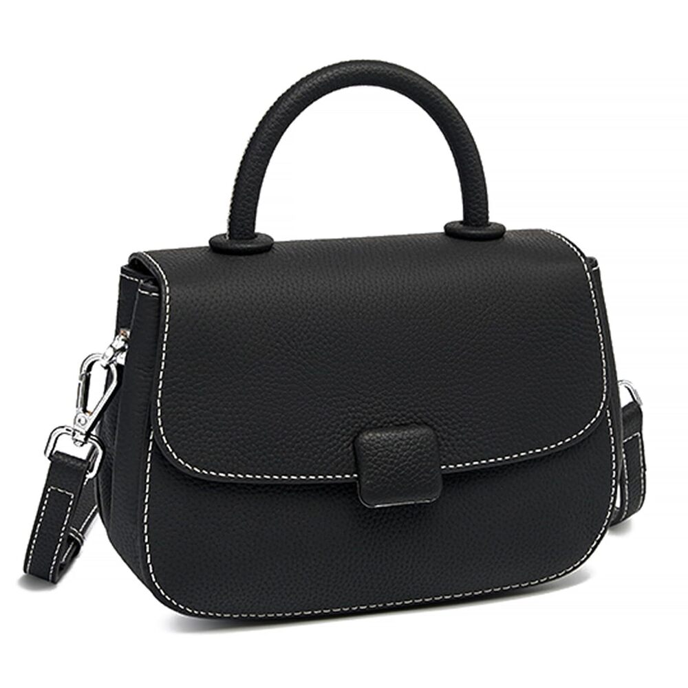 5900 Leather Shoulder Bag, Mini Top Handle Handbag, Crossbody Bag , Small